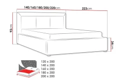 Sengeramme & Sengestamme-Valasco Seng 120x200 cm Malmen 24