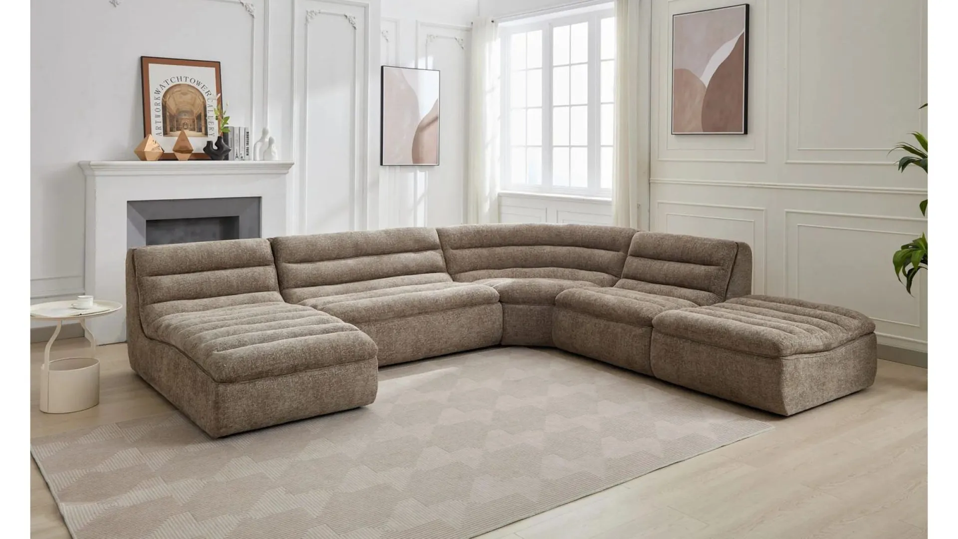 Hjørnesofa-Valdoro hjørnemodul i stoff 179 cm Mink