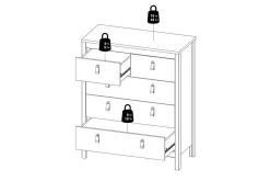 Tvilum Kommode|Entrekommode-Vallvidera Kommode 82 cm Beige