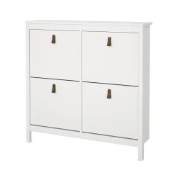 Tvilum Gangoppbevaring-Vallvidera Skoskap med 4 rom 103x25x103 cm Hvit