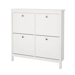 Tvilum Gangoppbevaring-Vallvidera Skoskap med 4 rom 103x25x103 cm Hvit