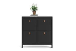 Scandinavian Choice Skohylle & Skostativ|Gangoppbevaring-Vallvidera Skoskap 25x102 cm Svart/Natur