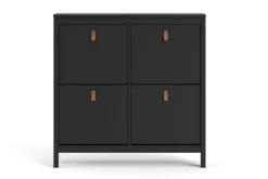 Scandinavian Choice Skohylle & Skostativ|Gangoppbevaring-Vallvidera Skoskap 25x102 cm Svart/Natur