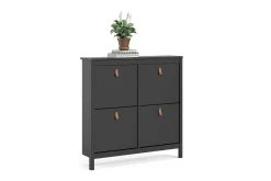 Scandinavian Choice Skohylle & Skostativ|Gangoppbevaring-Vallvidera Skoskap 25x102 cm Svart/Natur