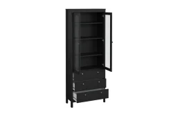 Scandinavian Choice Vitrineskap|Skap-Vallvidera Vitrineskap 78,05x199 cm Svart