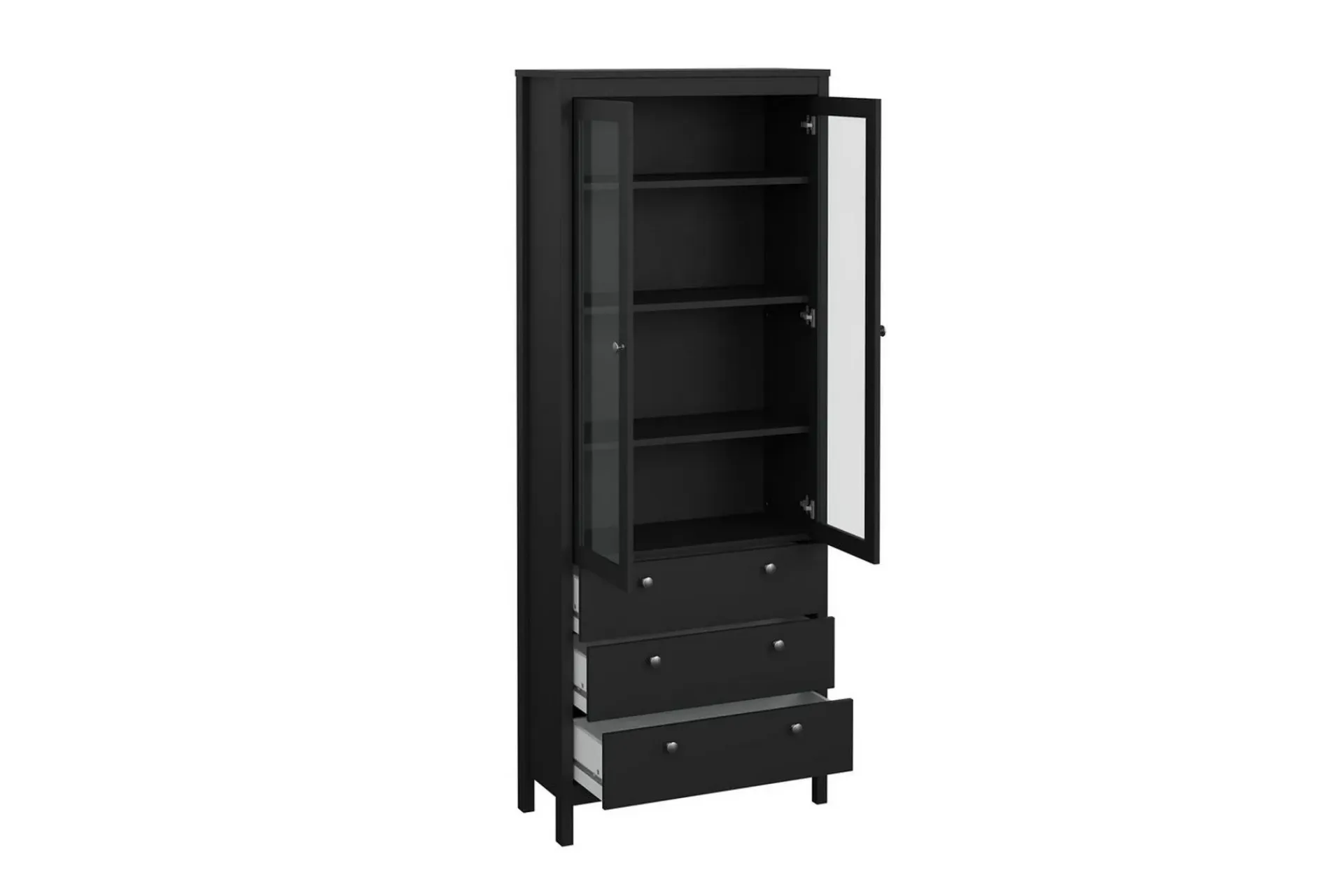 Scandinavian Choice Vitrineskap|Skap-Vallvidera Vitrineskap 78,05x199 cm Svart