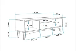 Tv-Benk & Mediabenk-Valsot TV-benk 170 cm Valnöt