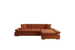 Sofa Med Sjeselong-Vananda Sofa med Sjeselong 3-seter Orange