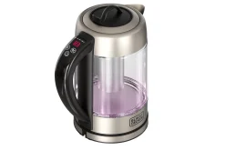 Black+Decker Produkter For Å Varme & Koke|Kaffemaskin & Kaffetilbehør-Vannkoker i Glass med Te-filter 1.7L Sølv