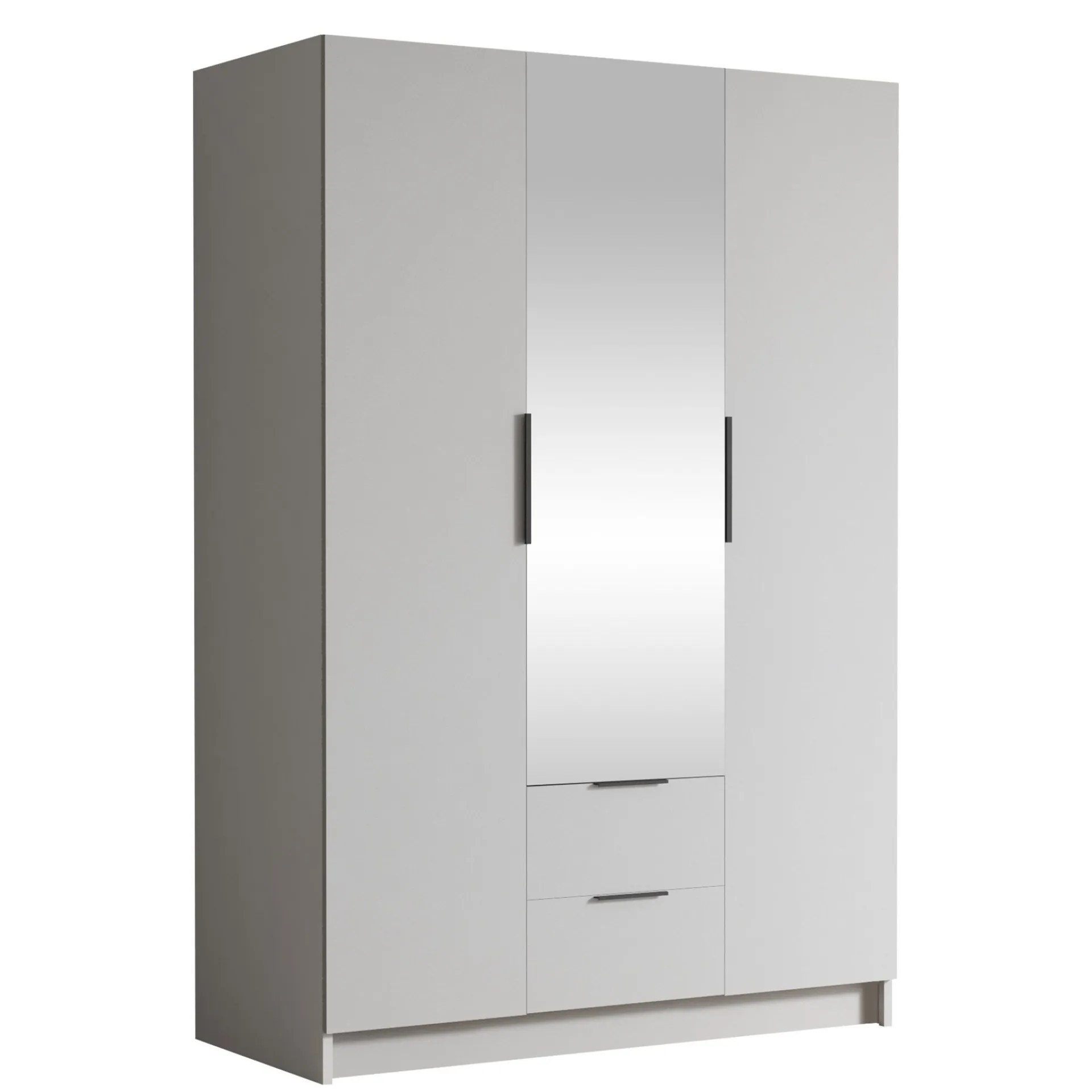 Garderober & Garderobesystem-Varros Garderobeskapeskap med speil 150x216 cm Hvit