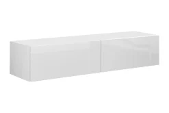 Tv-Benk & Mediabenk-Vasil TV-benk 140 cm Hvit høyglans uten LED,Hvit