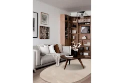 KM Home Flatvevde Tepper-Vaskbart teppe Soft Shape Lin Beige
