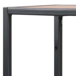 Vegghylle-Vegghylle HOME4YOU Seaford 75x20x91 cm Eik vill-eik-utseende med svart ramme