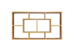 Wohnling Vegghylle PAOLA melaminbelagt MDF, oppbevaringshylle, veggmontert, moderne stil Bøk
