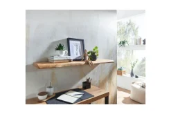 Wohnling Vegghylle-Vegghylle trekant, heltre, flytende hylle, landlig stil 120 cm Lyse brun