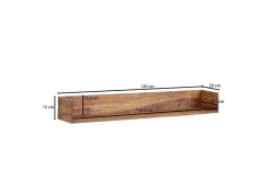Wohnling Vegghylle-Vegghylle Vegghengt i heltre 120 cm landstil Brun