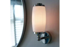 Baderomslampe Vegg-Vegglampe Elstead Lighting Eliot 90x280x130 mm Sølv