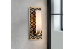 Baderomslampe Vegg-Vegglampe Elstead Lighting Ziggy Gull,Svart