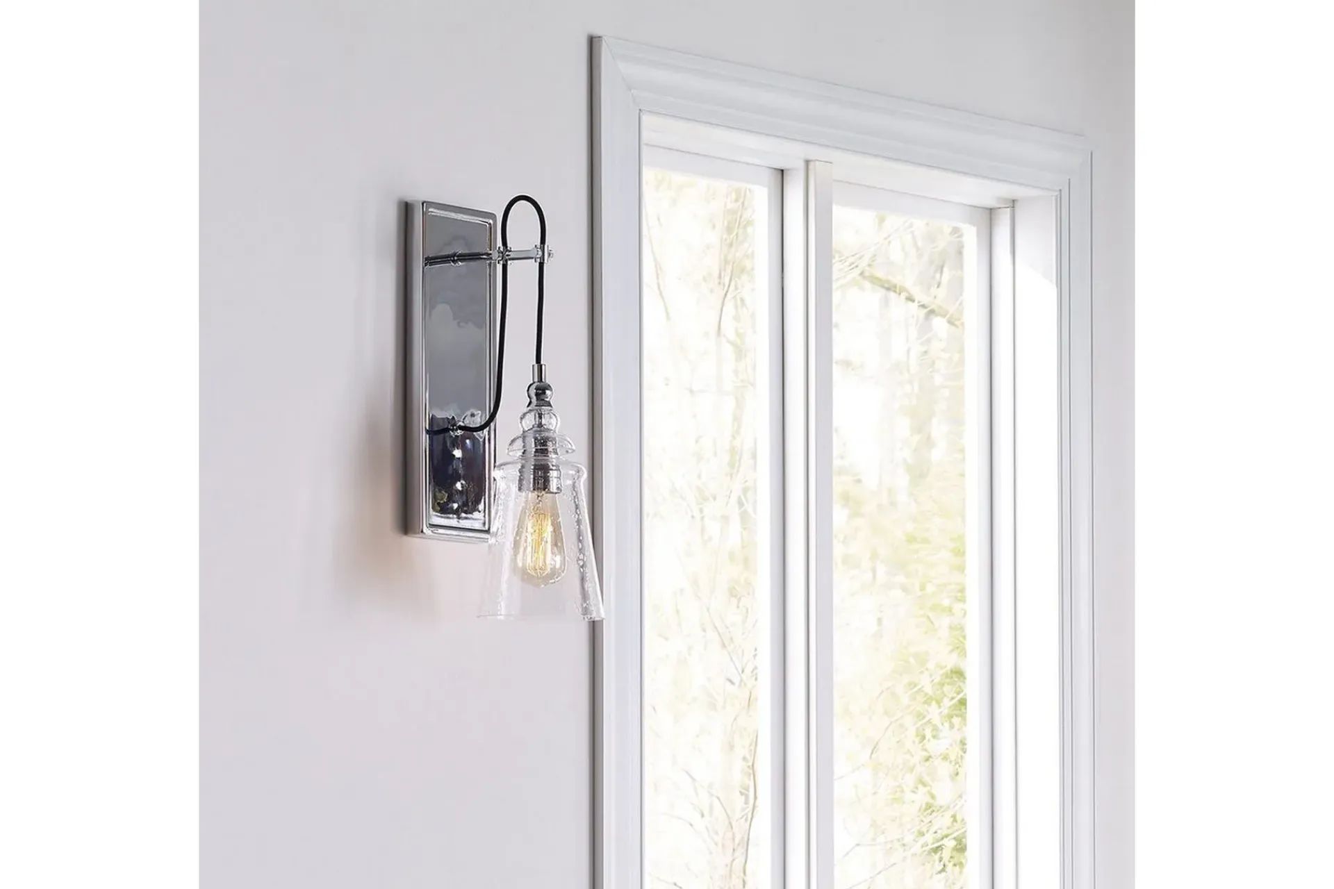 Nattbordslampe-Vegglampe Feiss Loras Krom