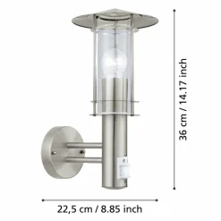 Vegglampe Lisio med sensor
