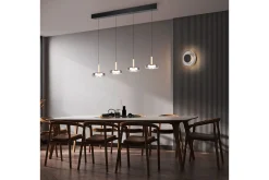 Vegglampe TRIO Celeste Matt svart/krom/tre