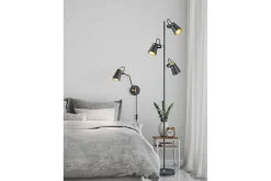 Trio Lighting Nattbordslampe|Soveromslampe-Vegglampe TRIO Edward Kullgrå,Gull