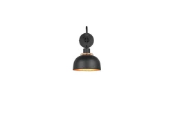 Trio Lighting Nattbordslampe-Vegglampe TRIO Punch Svart,Gull