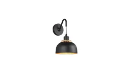 Trio Lighting Nattbordslampe-Vegglampe TRIO Punch Svart,Gull