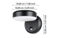 Eglo Markbelysning|Spotlights & Downlights-Vegglampe utendørsbelysning Fornaci med sensor Hvit,Svart