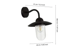 Eglo Vegglampe utendørsbelysning Riga 5 med 2 lamper og sensor rustfritt stål klar