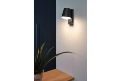 Eglo Entré|Fasadebelysning-Vegglampe Utendørs Caldiero med Sensor Antracit,Hvit