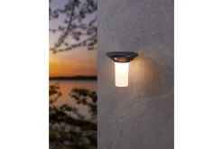 Eglo Solcelle Utelys & Solcellelamper-Vegglampe Utendørs Corbezzola med Sensor Antracit,Hvit