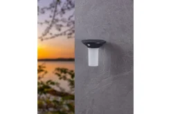 Eglo Solcelle Utelys & Solcellelamper-Vegglampe Utendørs Corbezzola med Sensor Antracit,Hvit