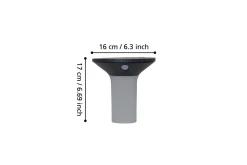 Eglo Solcelle Utelys & Solcellelamper-Vegglampe Utendørs Corbezzola med Sensor Antracit,Hvit