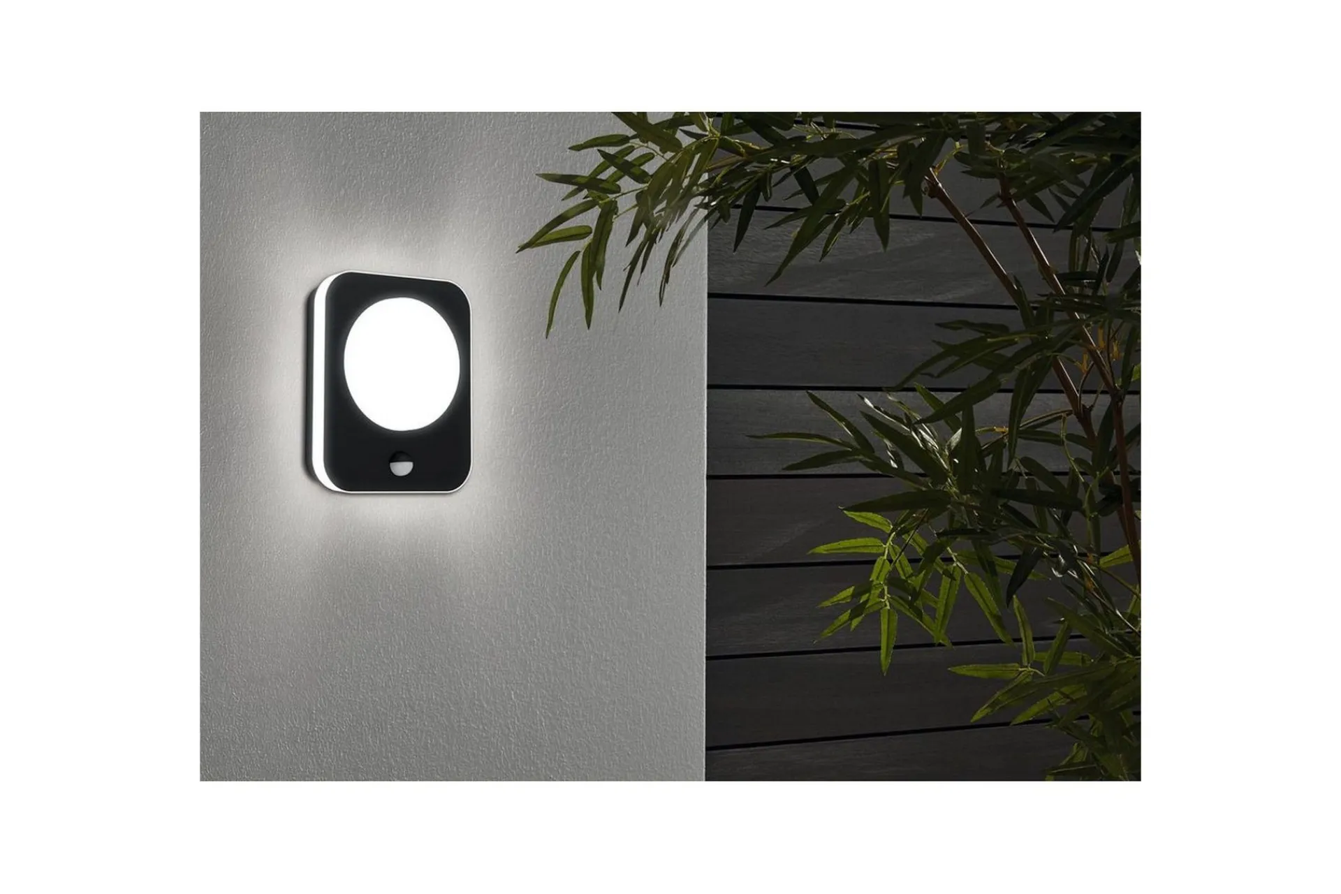 Eglo Entré|Fasadebelysning-Vegglampe Utendørs Madriz med Sensor Svart,Hvit