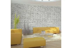 Tapeter-Veggmaleri XXL Vegg Laget av Hvit Raw Brick 550x270