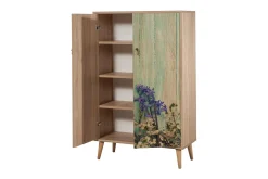Oppbevaringsskap|Skap-Vellavie Skap 80 cm Kirsebærblomst Mønster