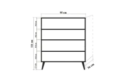 Skap-Vellavie Skap 95 cm Regnbuepanel Flerfärgad