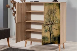 Oppbevaringsskap|Skap-Vellavie Skap 95 cm Tredsilhuett Brun