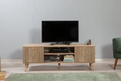 Tv-Benk & Mediabenk-Vellavie TV-benk 140 cm Panel Brun