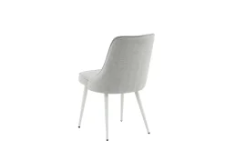 Venture Home Spisestoler & Kjøkkenstoler-Velvet Deluxe Spisestol Grå/Hvit