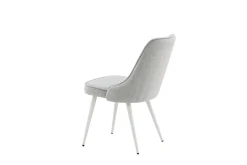 Venture Home Spisestoler & Kjøkkenstoler-Velvet Deluxe Spisestol Grå/Hvit