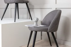 Venture Home Spisestoler & Kjøkkenstoler-Velvet Stitches Spisestol Svart,Grey
