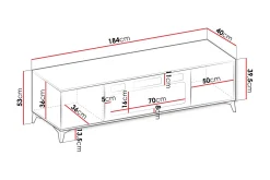 Vemdalen TV-benk 184 cm