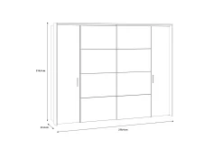 Garderober & Garderobesystem-Vergina Garderobe 62x280 cm Brun/Svart