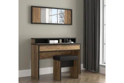 Sminkebord & Toalettbord-Vergina Sminkebord 110 cm Brun/Svart