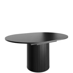 Spisebord & Kjøkkenbord-Veyricor Förlängningsbart Spisebord 120-160 cm Rundt Svart