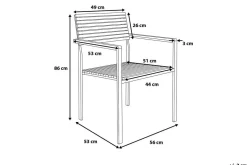 Balkongstoler|Balkongmøbler-Viareggio Stol 6-pk 53 cm Tre/Natur
