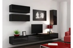 Tv-Møbelsett-Vigo TV-møbelsett 280x40x180 cm Svart,Hvit