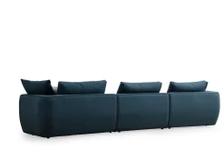 Sofa Med Sjeselong-Viimse Sofa med Divan 3-seter Blå